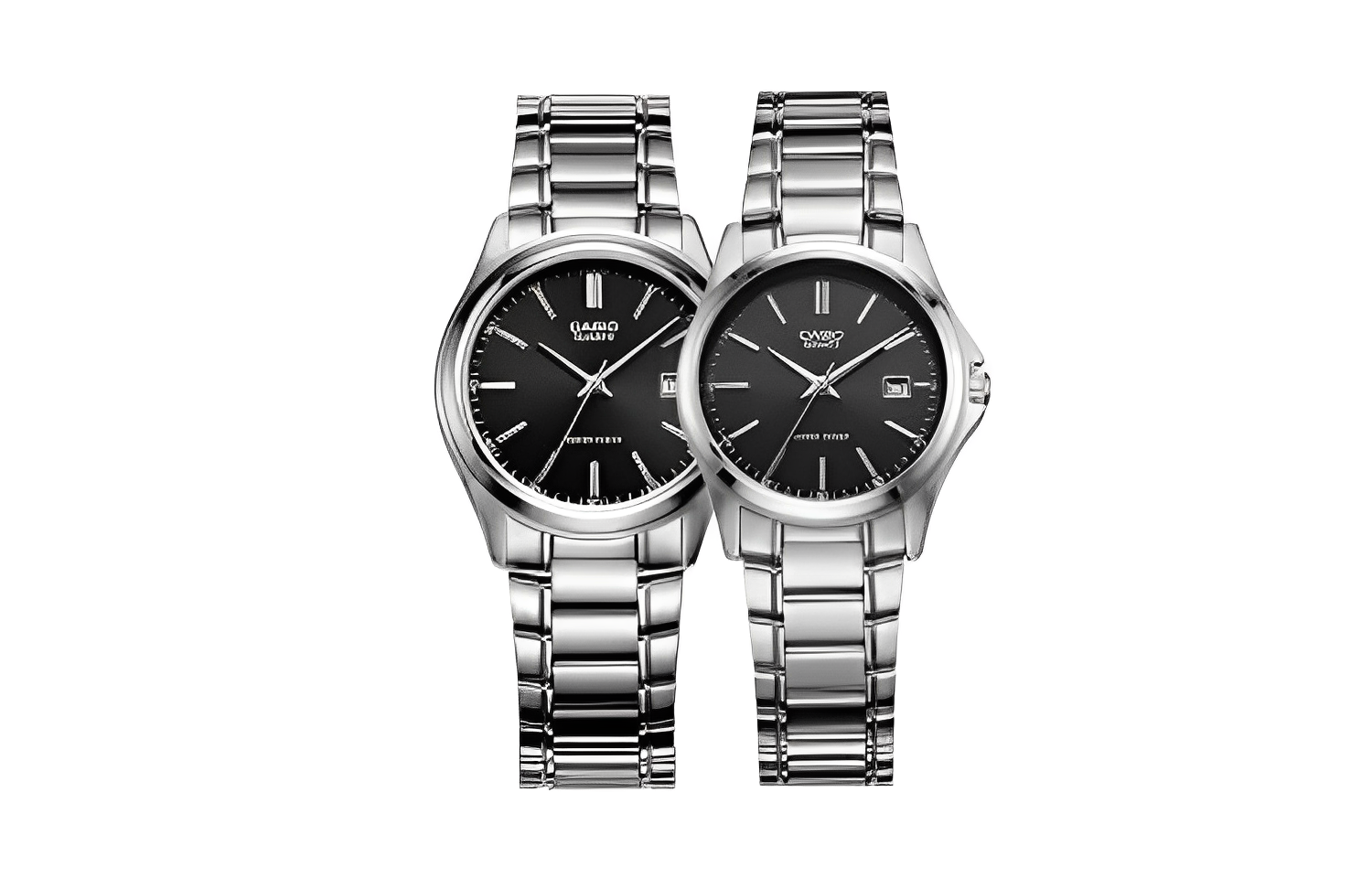 CASIO ENTICER&VINTAGE Series Simplistic Casual Fashion Stainless Steel Couple Black Analog MTP-1183A-1A&LTP-1183A-1A