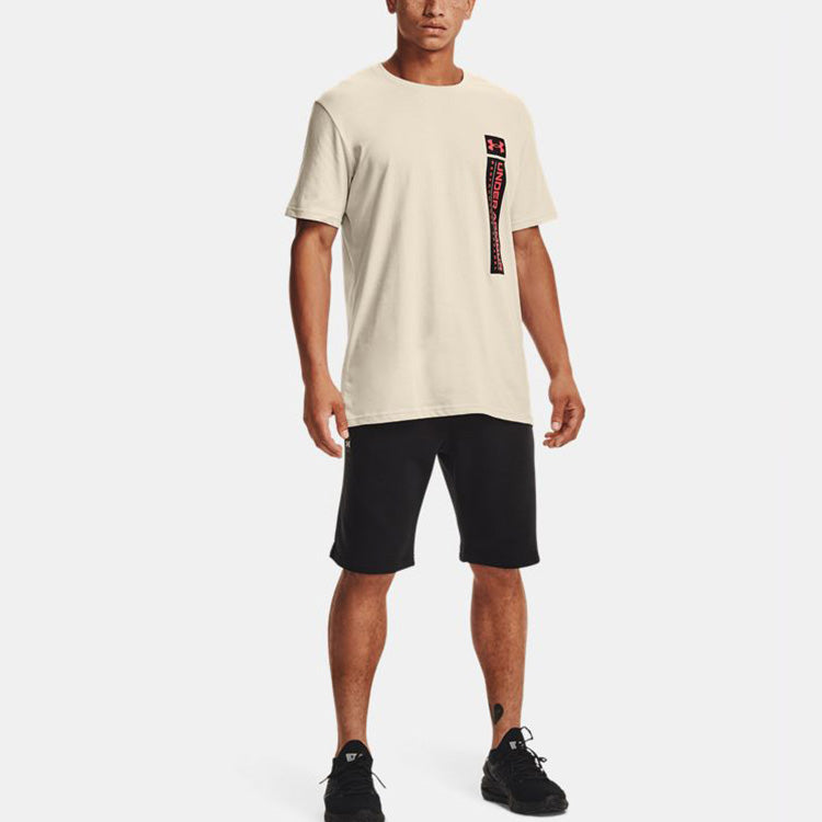 Men's Under Armour Reflection Wave Casual Sports Breathable Short Sleeve Creamy White 1361674-110