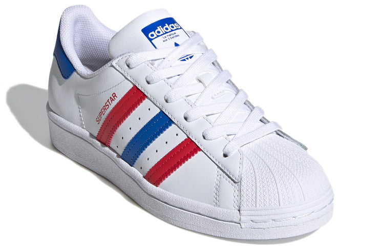(GS) adidas originals Superstar J 'White Red Blue' FW5851