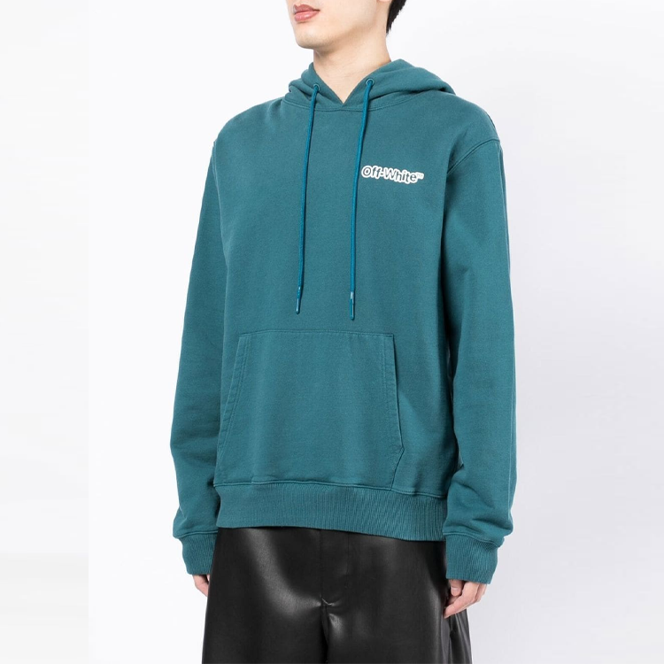 Off-White Logo-Print Hoodie OMBB097S22FLE0134801