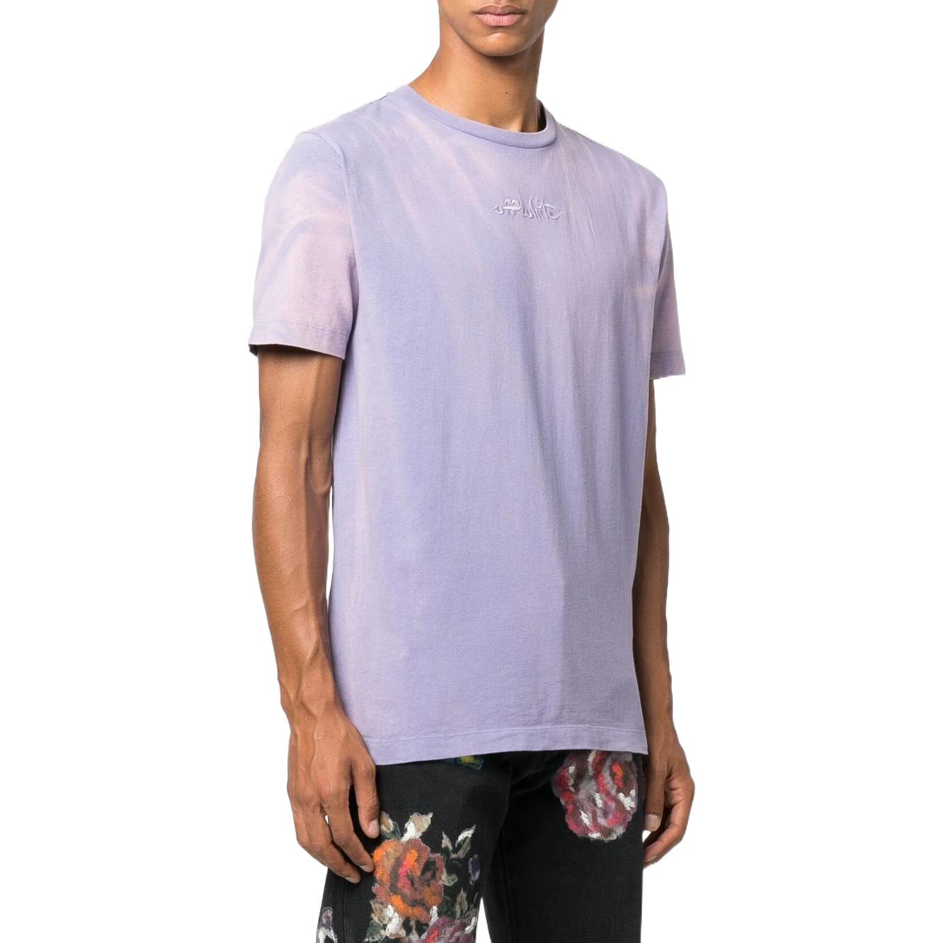 Off-White SS22 Laundry Script Tee OMAA027F22JER0213636