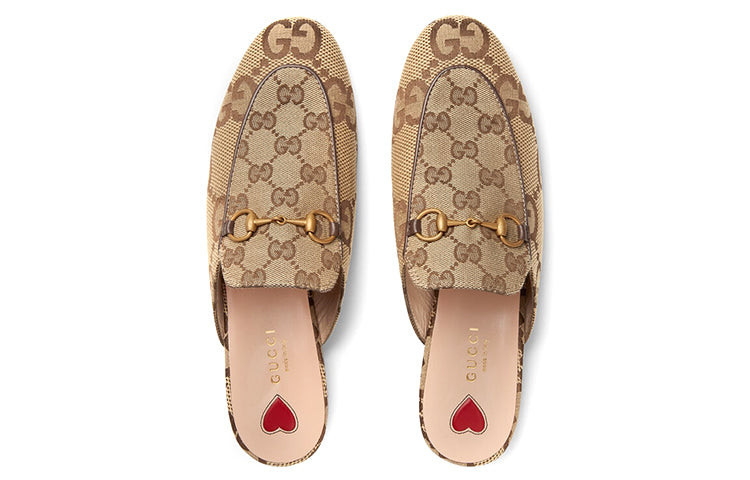 (WMNS) Gucci Jumbo GG Princetown Slipper 'Camel Ebony' 475094-UKO60-2588