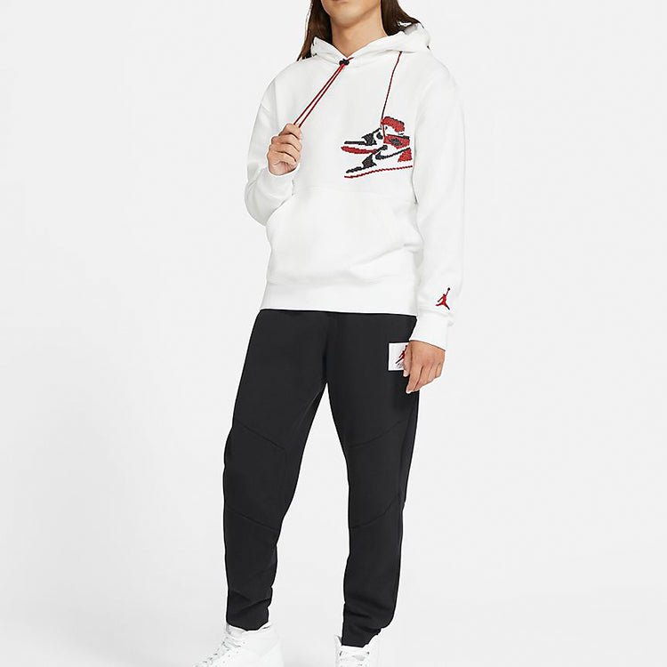 Air Jordan Jumpman Holiday Sports Hooded Pullover For Men White CT3458-100