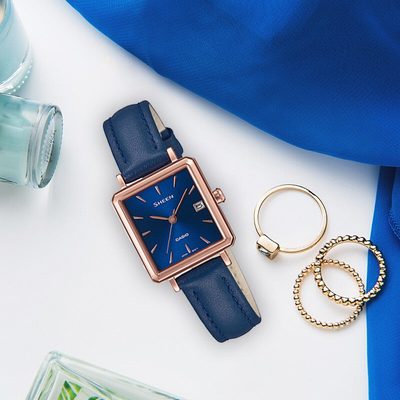 CASIO Quartz Waterproof Sapphire Crystal SHEEN Blue Analog SHE-4537GL-2AUPRD