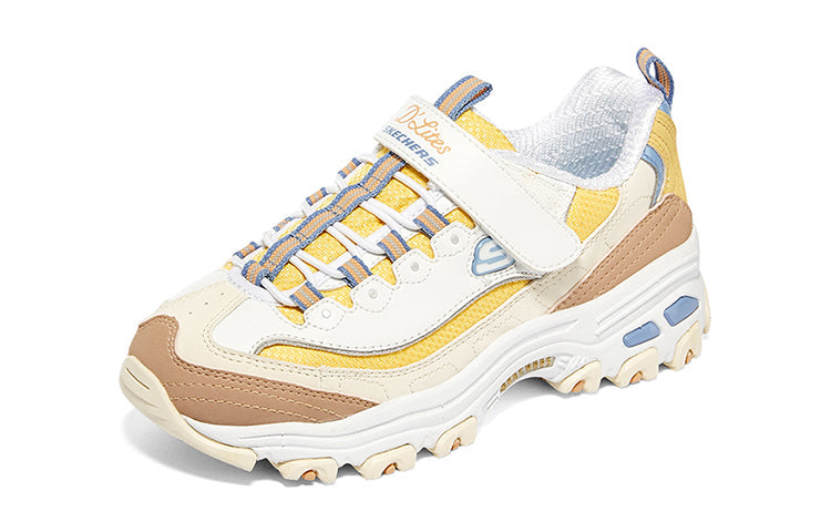 (GS) Skechers D'Lites 'White Yellow' 302526L-WYL
