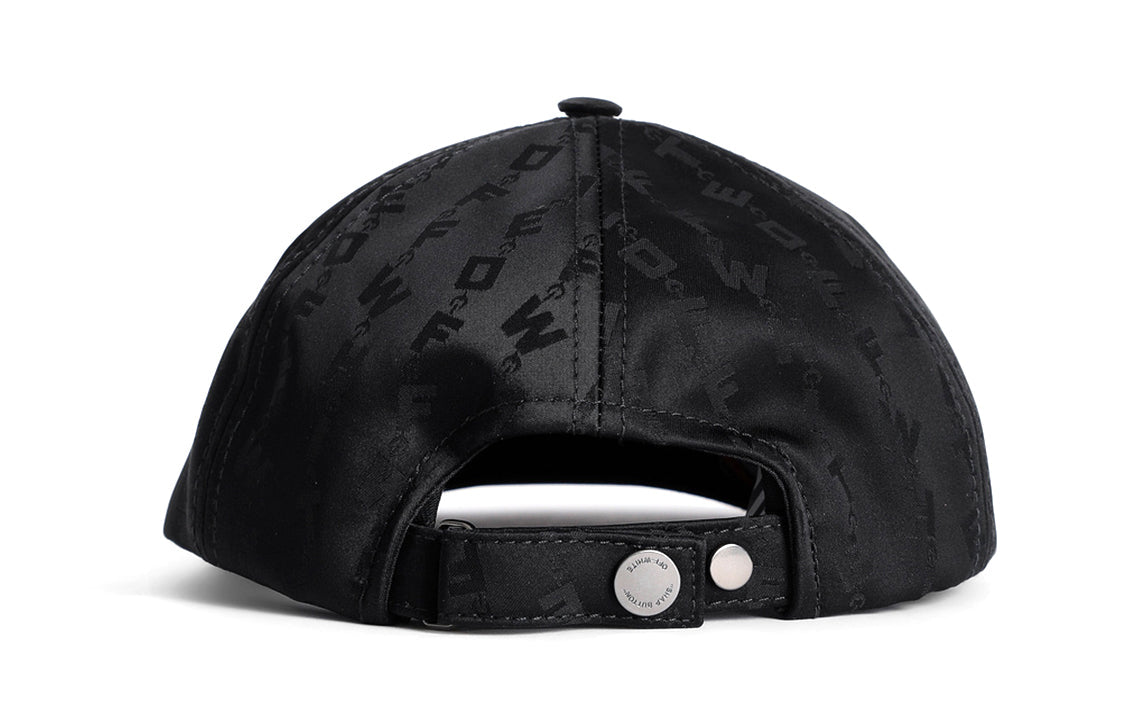 Off-White Cotton Applique Peaked cap Black OWLB008R20C860681000