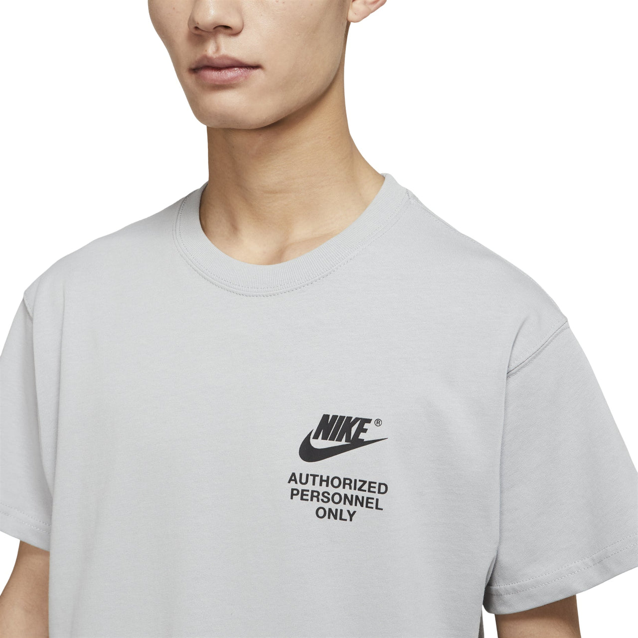 Nike Printing Alphabet Logo Round Neck Cotton Short Sleeve Gray DM6428-077