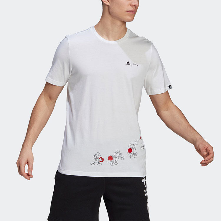 adidas x Disney Jointly Signed Causual Sports Round Collar Printing Male White GL3219