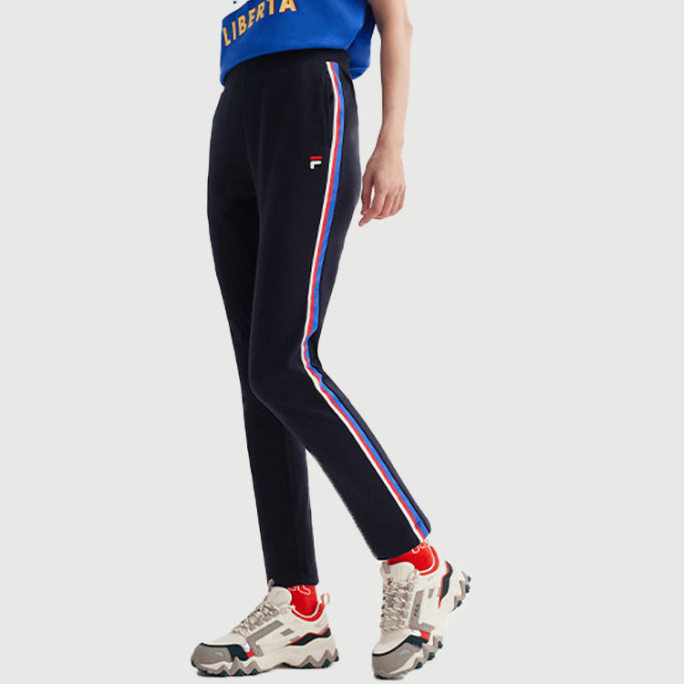 (WMNS) FILA Stripe Navy Blue Sports Pants/Trousers/Joggers F11W038604F-NV