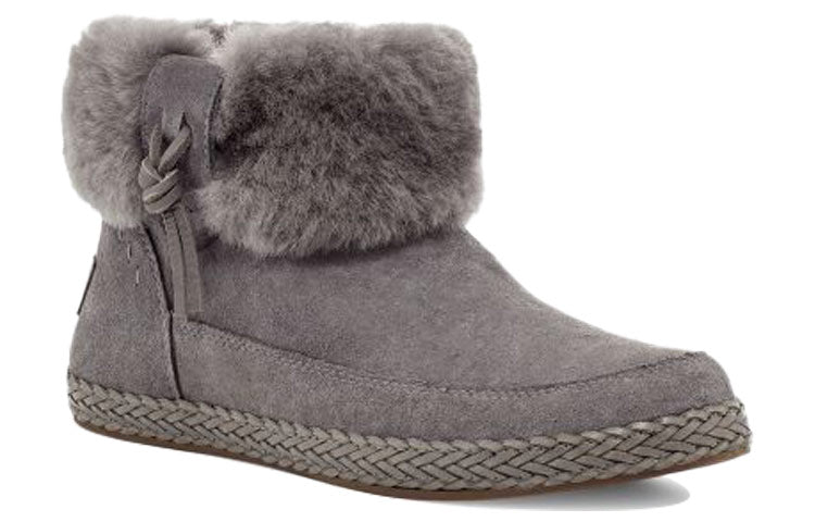 (WMNS) UGG Elowen Fleece Lined Snow Boots Gray 1113593-CHRC