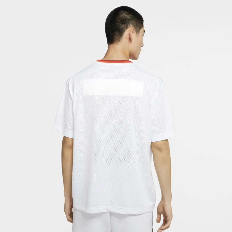 Nike Minimalistic logo Mesh Basketball Short Sleeve White BV9390-100