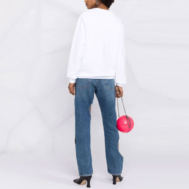 (WMNS) Off-White SS21 Logo Printing Swea White OWBA055S21JER0040110