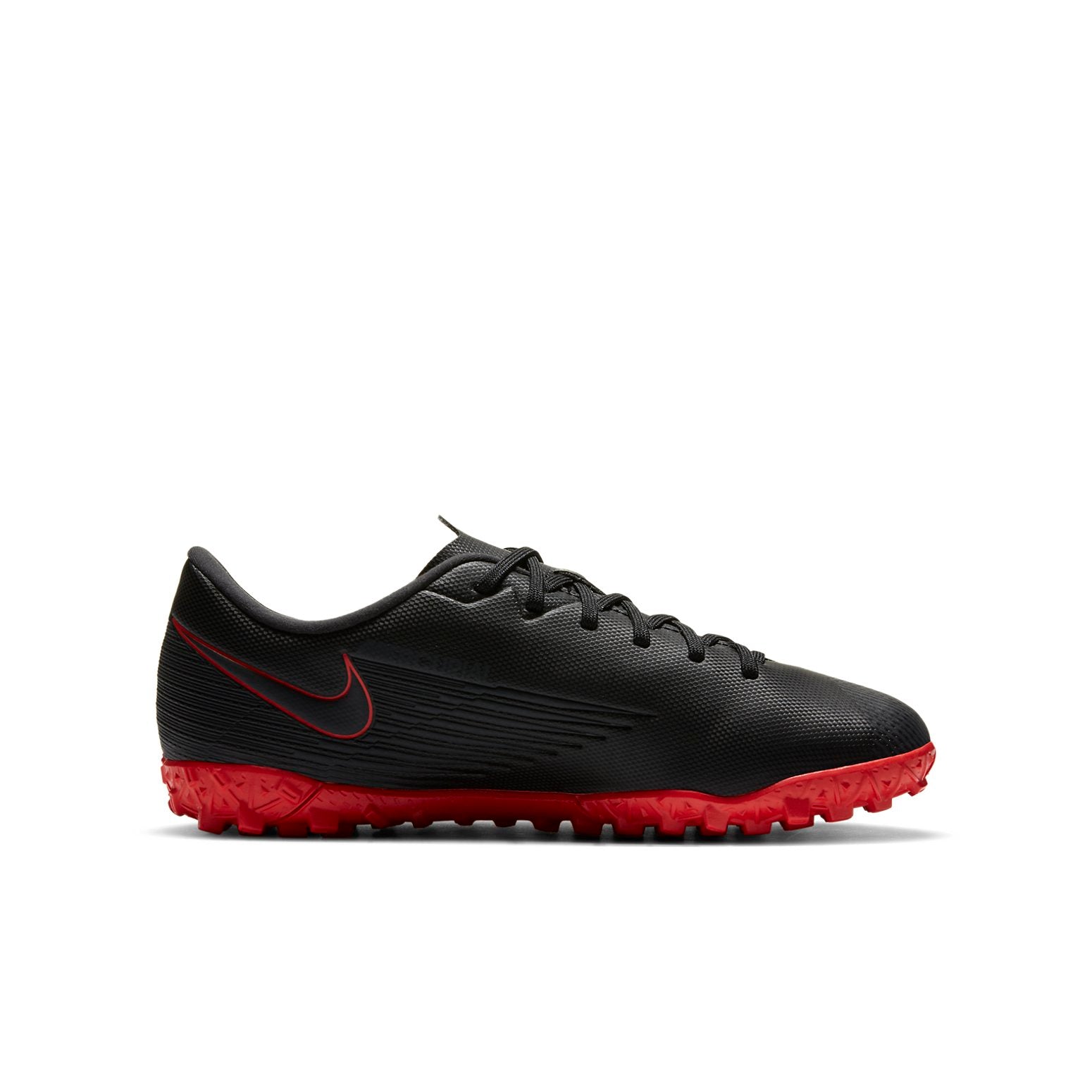 (GS) Nike Jr. Mercurial Vapor 13 Academy TF Turf 'Black Red' AT8145-060