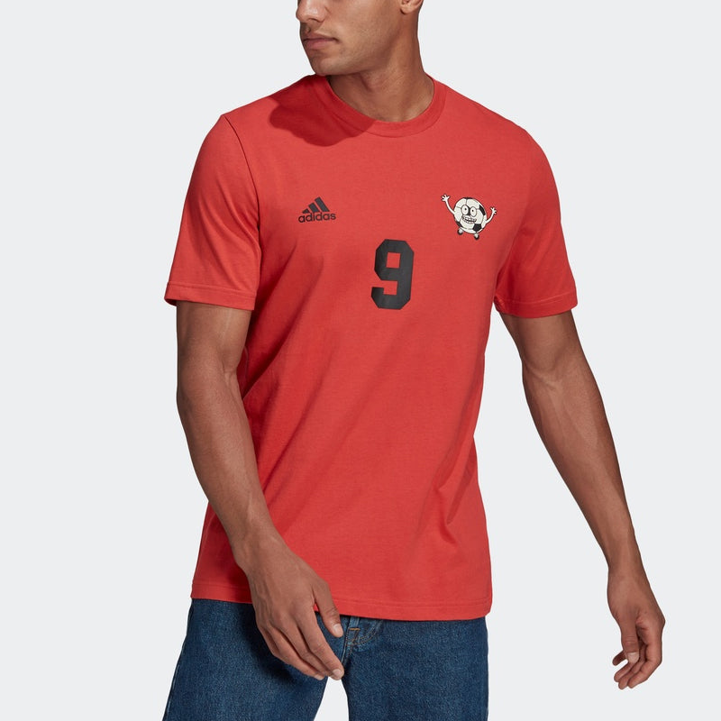 adidas Lil Number T M Soccer/Football Training Sports Printing Short Sleeve Pink Red Fluorescence GN6892