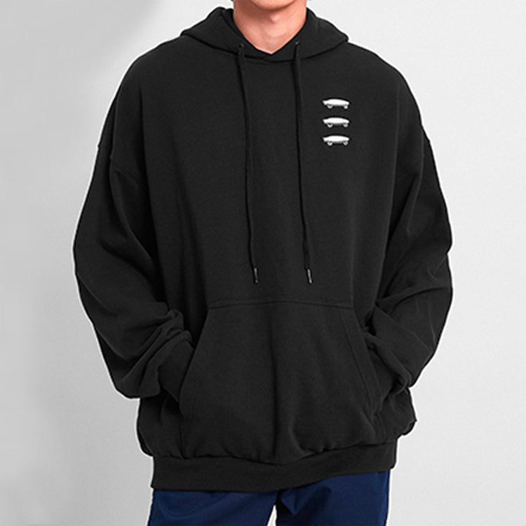 Men's Vans Skateboard Embroidered Logo Black VN0A48AGBLK