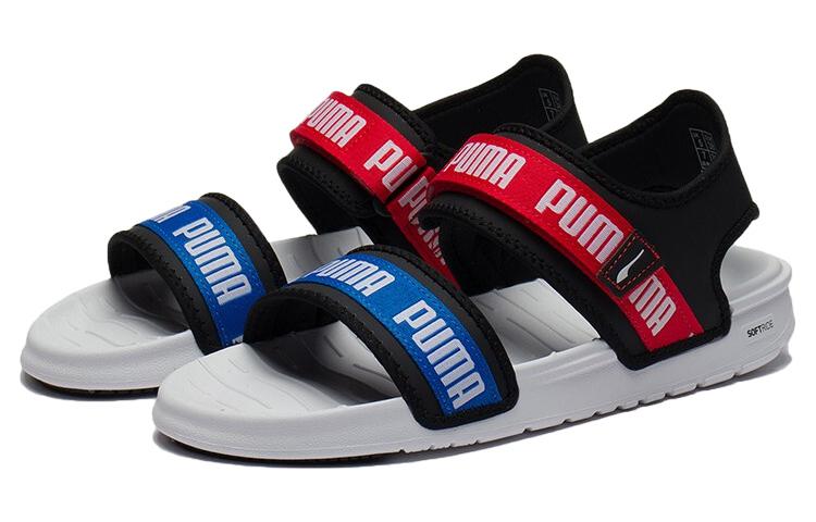 (WMNS) PUMA Signature Softride Casual Sandals Black Red Blue 384128-03