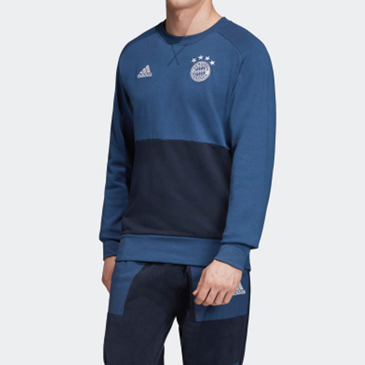 adidas FCB SSP CR SWT Soccer/Football Bayern Munich Black Pullover Dark Blue DX9221