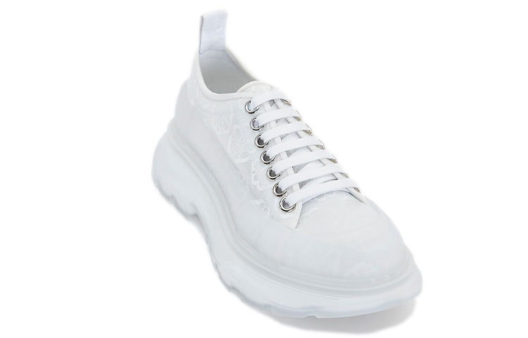 (WMNS) Alexander McQueen Tread Slick Lace Up 'White Transparent' 658085W4Q329337