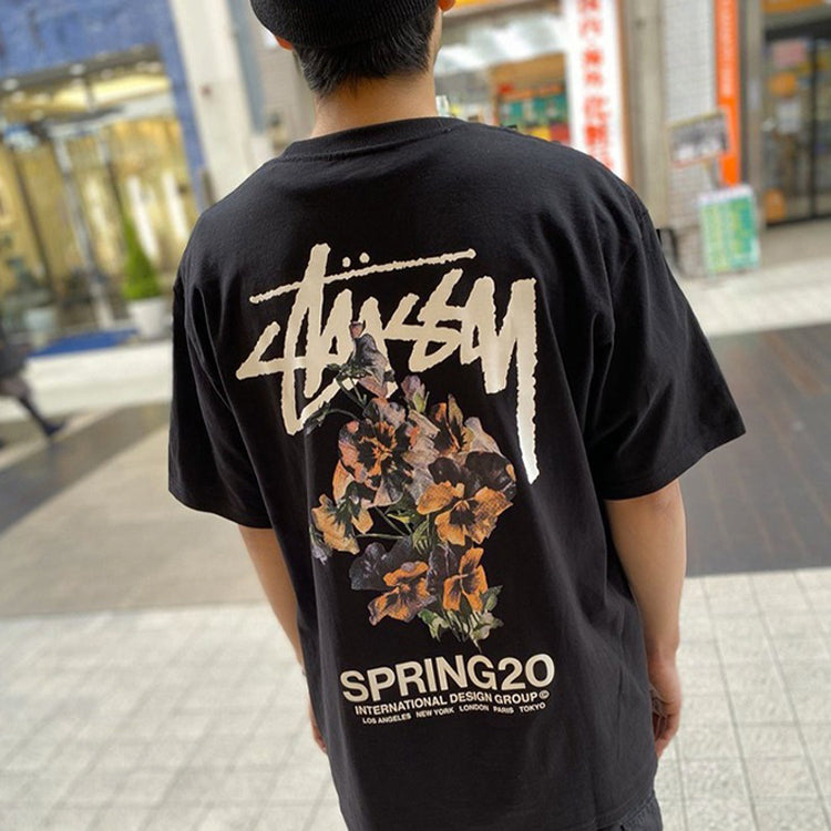Stussy Unisex SS20 Bouquet Printing Black 1904565-BLK