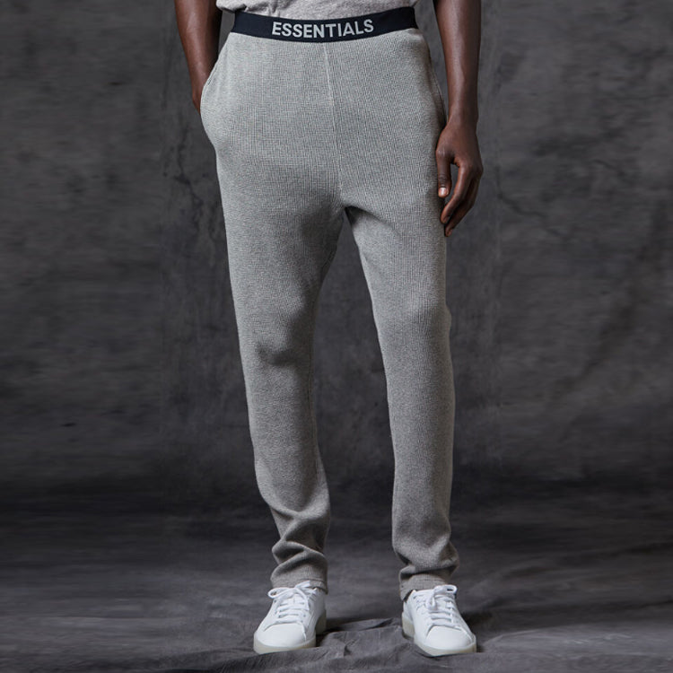 Fear of God Essentials FW20 Heather Thermal Pants 'Dark Grey' FOG-FW20-178