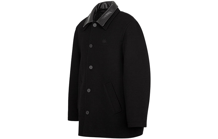 Balenciaga Double Collar Wool-Blend Coat 'Black' 626314TIU071000