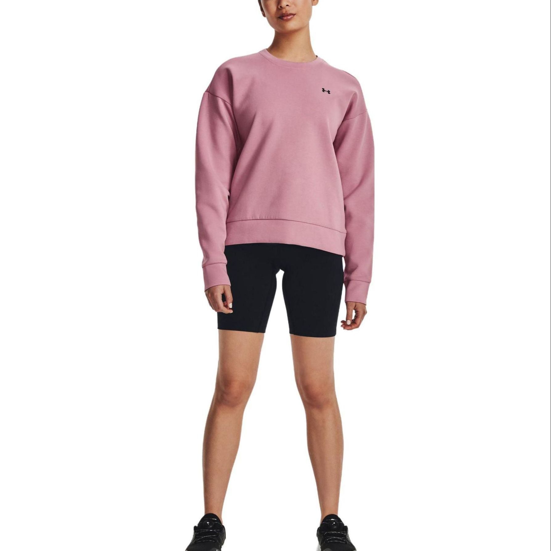 (WMNS) Under Armour Unstoppable Fleece Crew Neck 'Pink' 1379835-697