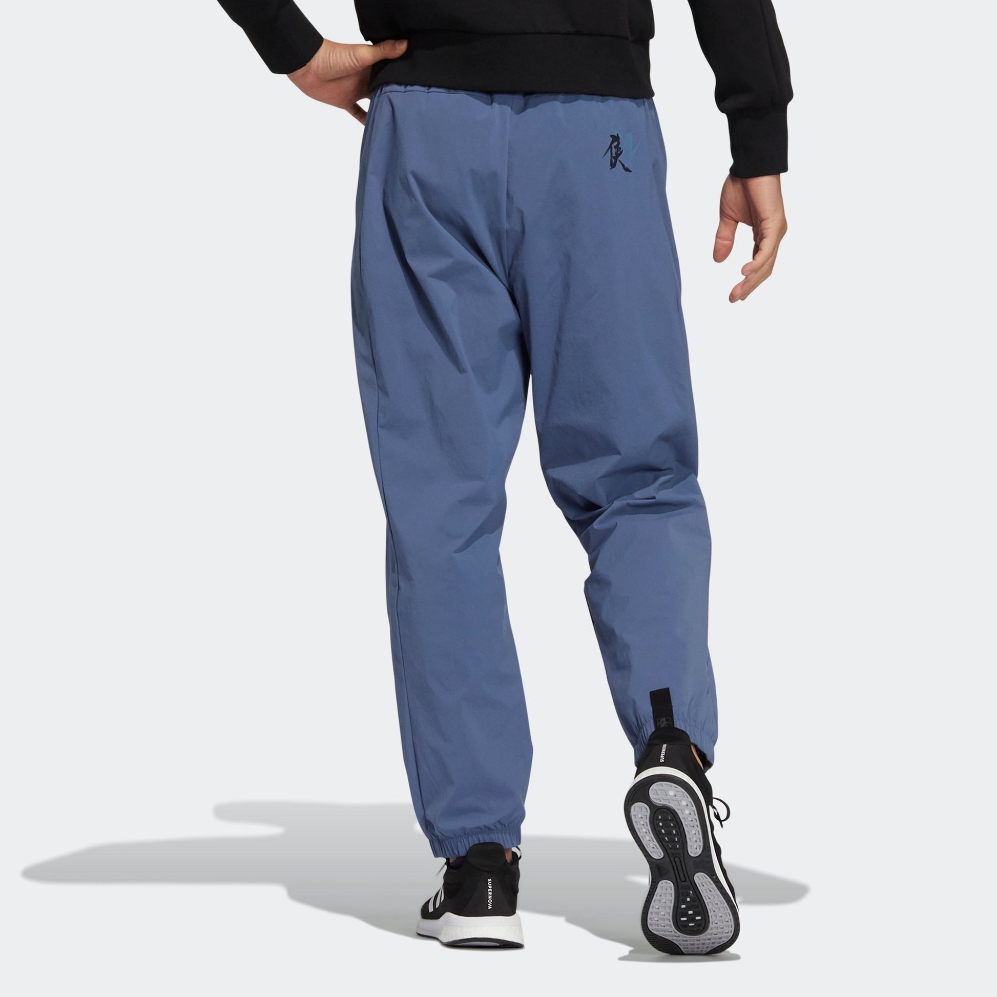 Men's adidas Wj Wv Pnt Martial Arts Series Woven Loose Bundle Feet Sports Pants/Trousers/Joggers Sky Blue HE5126