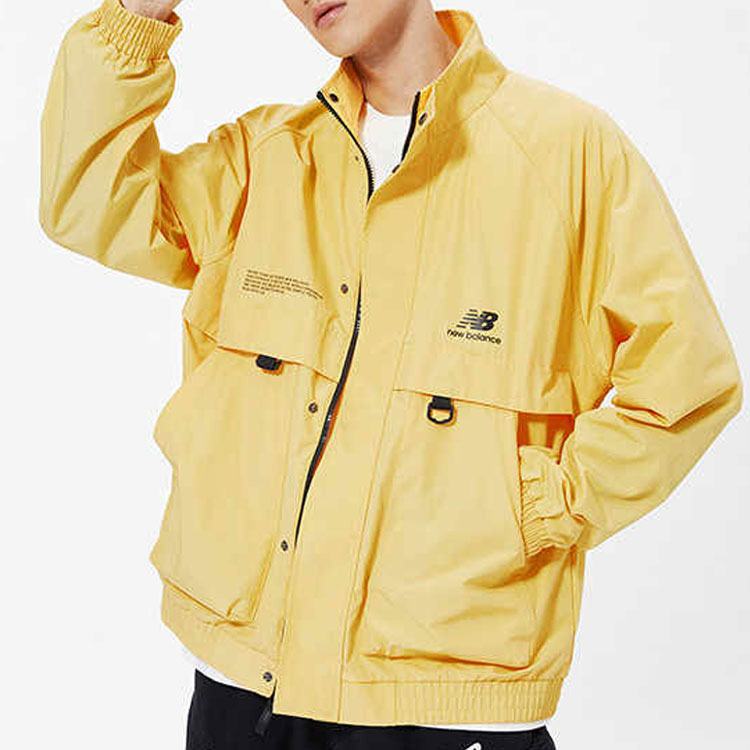 New Balance Men's New Balance Alphabet Pattern Solid Color Jacket Yellow AMJ13362-LHZ