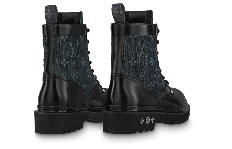 LOUIS VUITTON Fat Ranger Boots 'Black with Monogram' 1AANTF