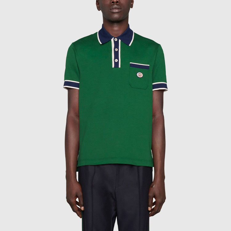 Gucci Cotton Piquet Polo With Interlocking G 'Green' 653380-XJDF8-3495