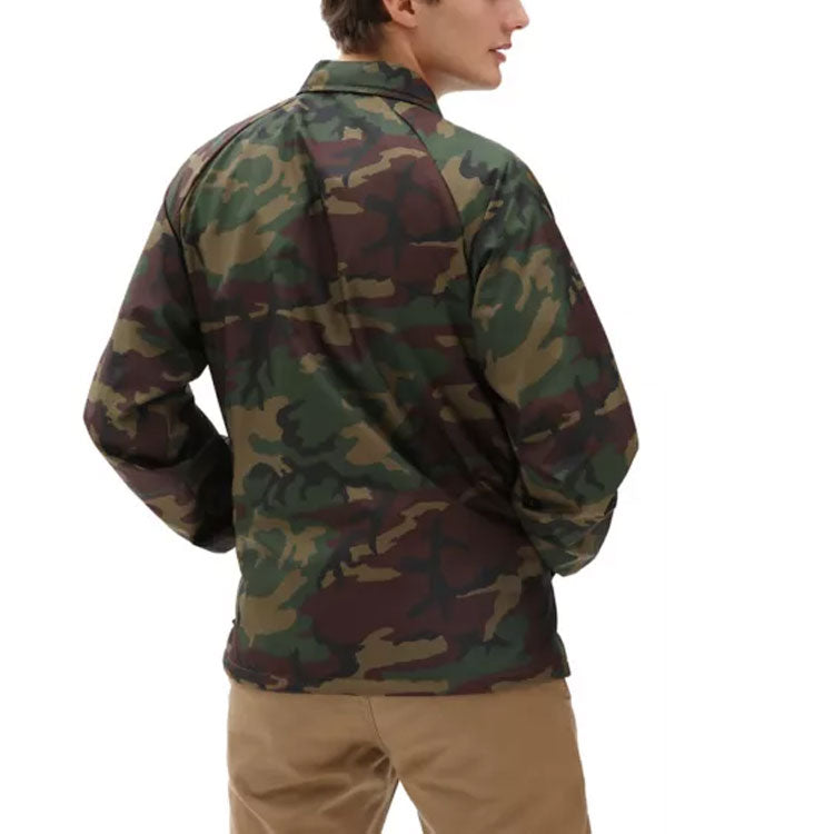 Men's Vans Logo Printing lapel Windproof Jacket Camouflage VN0002MUCMA