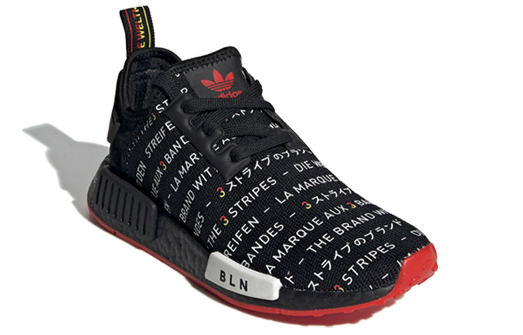 (GS) adidas NMD_R1 'Black White Yellow' EH3200