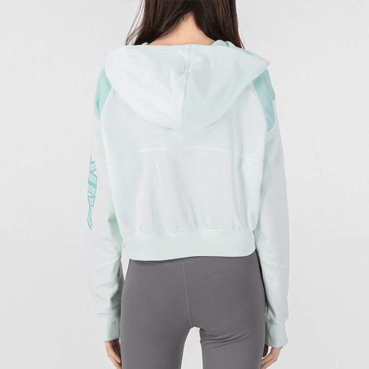 (WMNS) Nike Casual Sports Short Knit Hooded Jacket Green DM6064-394