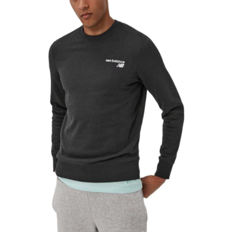 New Balance Classic Core Sweatshirt Asia Sizing 'Black White' MT03911-BK