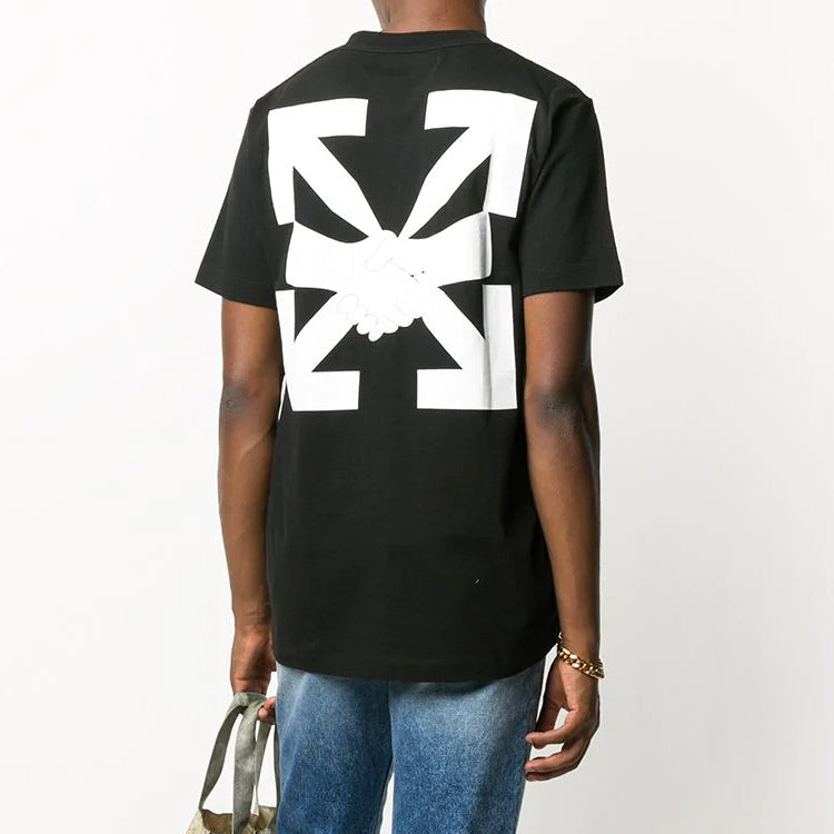 Off-White Agreement Printing Short Sleeve Black OMAA027F20FAB0131001