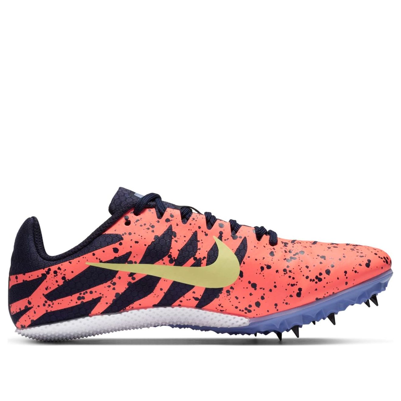 (WMNS) Nike Air Zoom Rival S 9 Spikes 'Paint Splatter Bright Mango Zitron' 907565-801