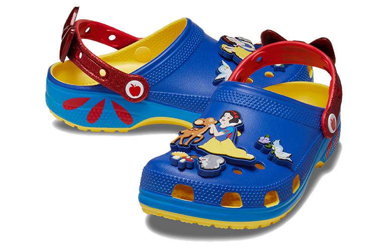 (WMNS) Crocs Snow White Classic Clogs 'Blue Yellow Red' 209483-769