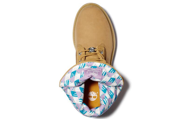 (WMNS) Timberland Roll Top Boots Basic 'Wheat Pink with Plaid Print' A2MDA231