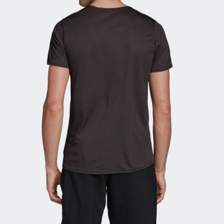 Men's adidas 25/7 TEE CHILL Running Sports Short Sleeve Black FI8004