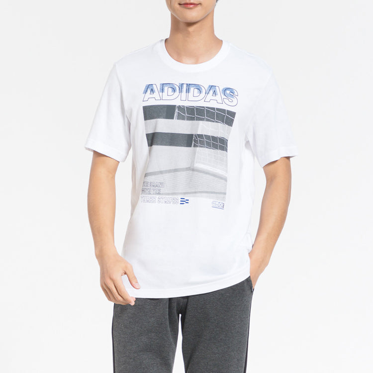 adidas Mh Photo Tee Training Sports Round Neck Short Sleeve White ED7287