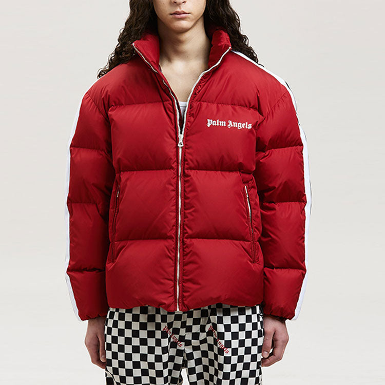 Palm Angels FW22 Classic Track Down Jacket 'Red White' PMED019F22FAB0012501