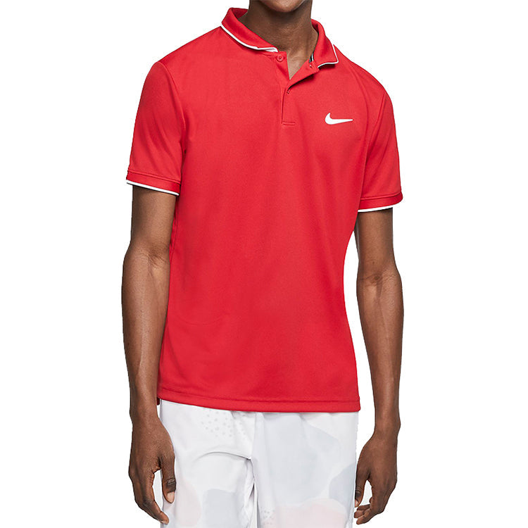 Nike Court Dri-FIT Tennis lapel Red White Redwhite 939138-687