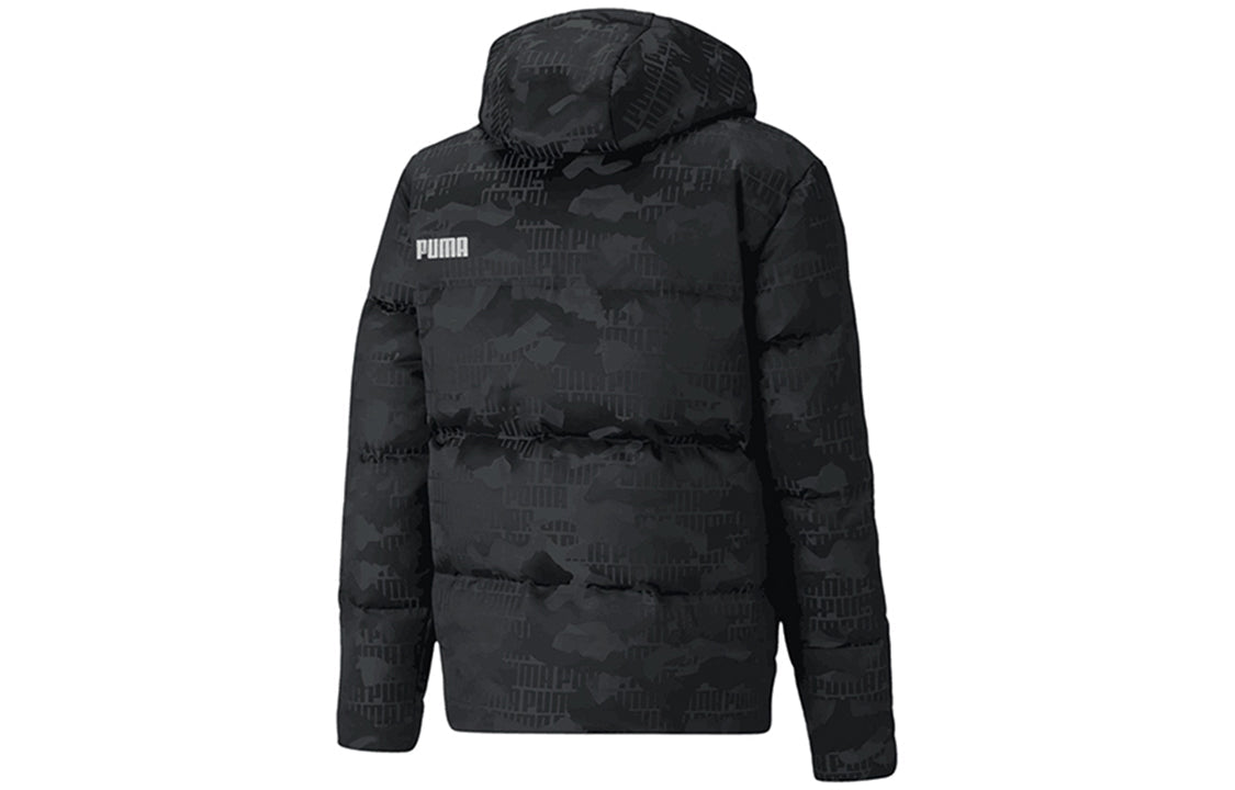 PUMA Camo Down Jacket 'Black White' 585532-01