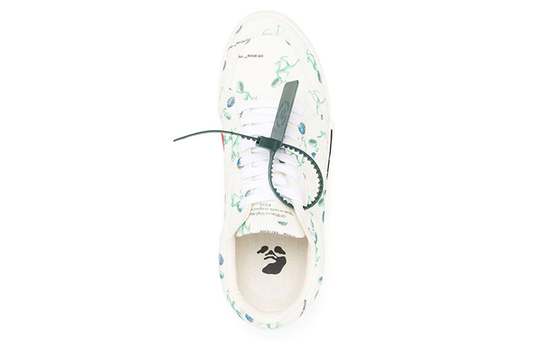 Off-White Vulc Low Canvas Alien Logo Applique 'White Green Black' OMIA085F22FAB0030155