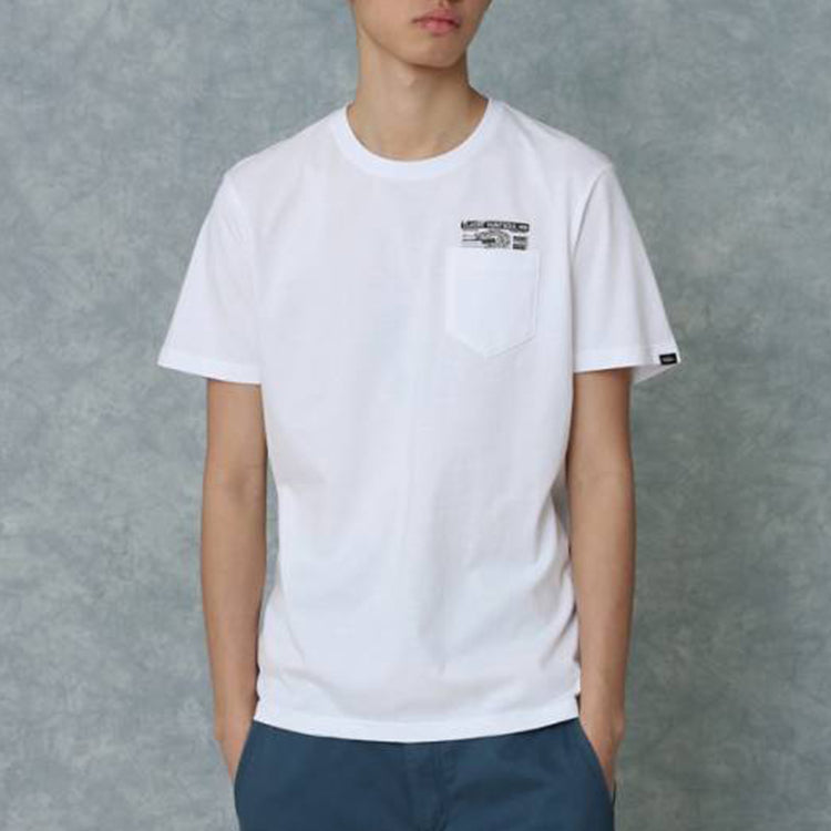 Men's Vans Asian Artist Crossover Series Pattern Printing Short Sleeve White VN0A4P5FWHT