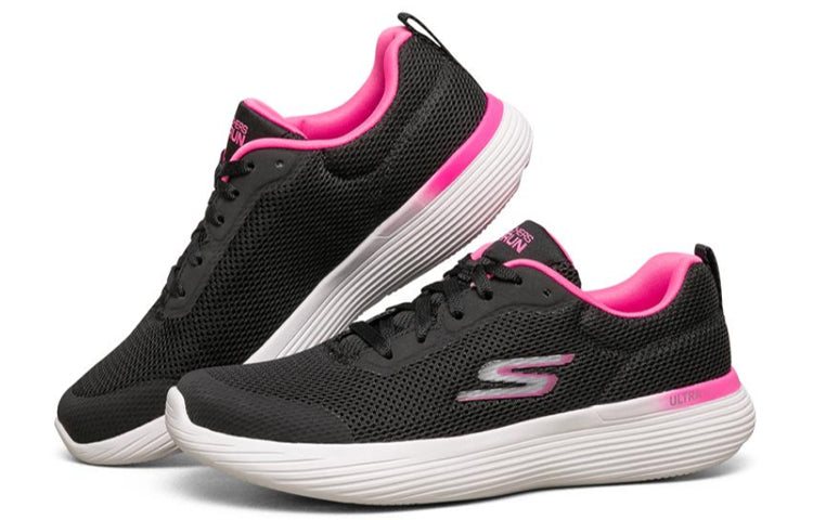 (WMNS) Skechers Go Black/White/Pink 128000-BKPK
