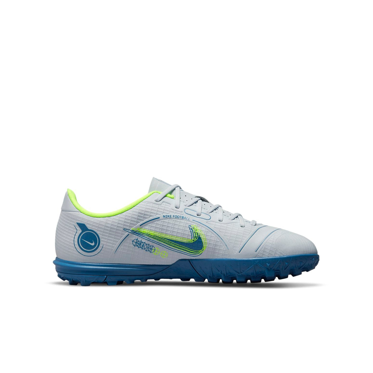 (GS) Nike Junior Mercurial Vapor 14 Academy TF 'Gray Blue Green' DJ2863-054