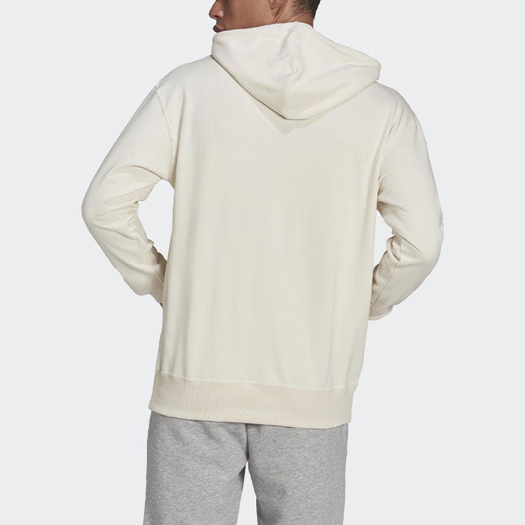 Men's adidas Thin And Light Breathable Hooded Pullover Long Sleeves Creamy White HE4353