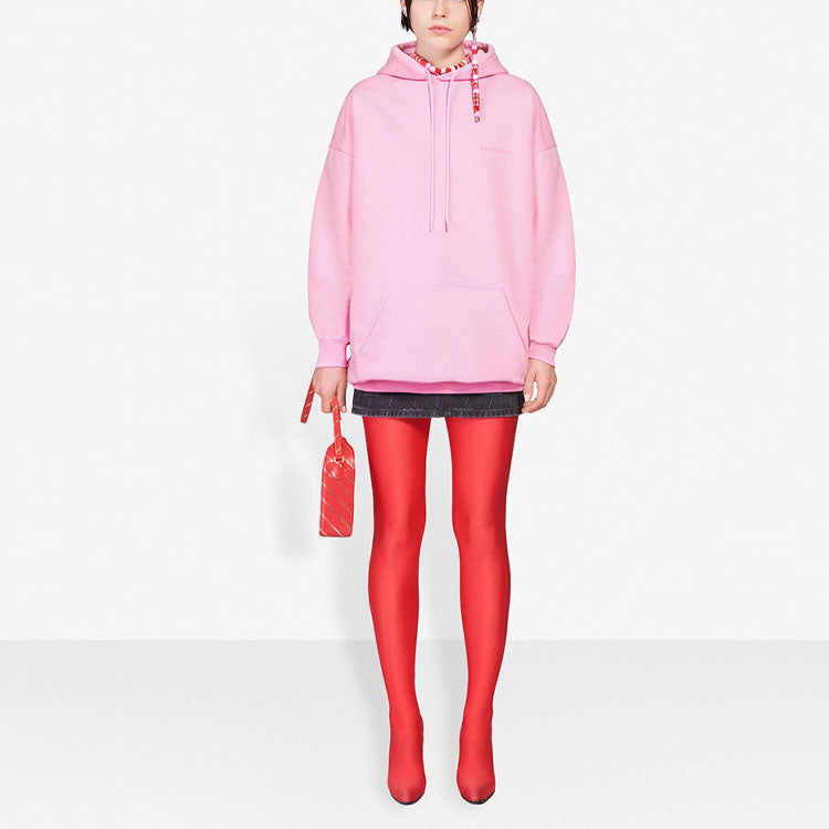 (WMNS) Balenciaga SS21 Loose Version Back Alphabet Hoodie Pink 578135TJVA85700