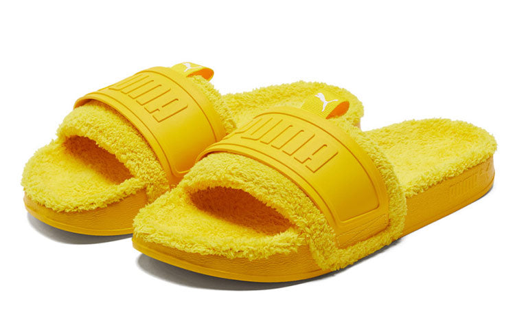 PUMA Leadcat Ylm Slide Winter YellowThickenedSlippers Yellow 384411-02